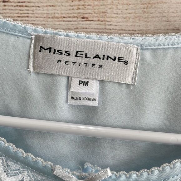 NEW WITHOUT TAGS‎ MISS ELAINE GOWN IN BLUE BRUSHED NYLON - Picture 6 of 7